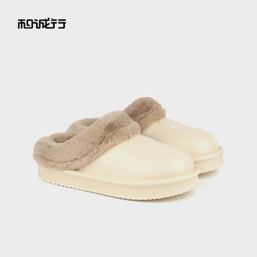 和诚行 2024秋冬新款防水棉拖鞋厚底情侣家居包头拖鞋女鞋0470179 商品图4