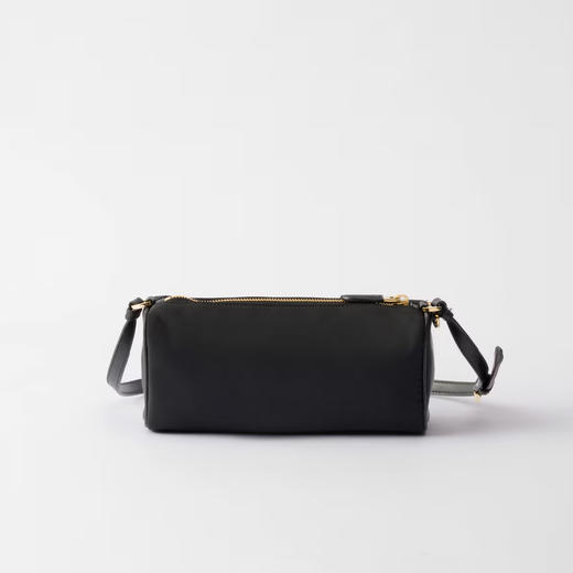 PRADA 普拉达 女士珐琅金属三角形徽标再生尼龙单肩包 黑色 1NE058 2C05 F0002 商品图2