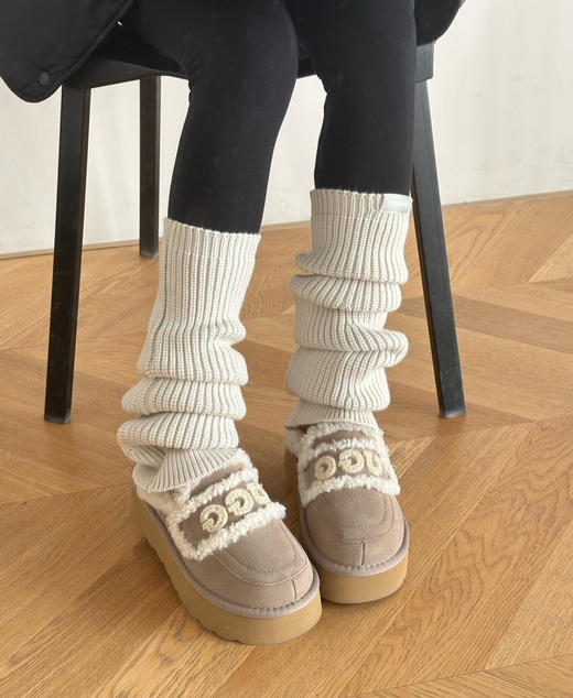 原单lulu羊毛针织保暖袜套122502 商品图6