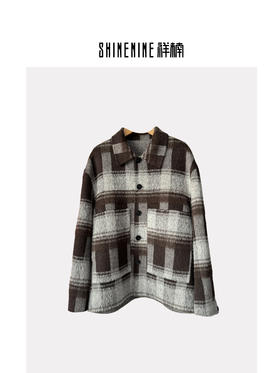 44417854格纹双面呢料夹克