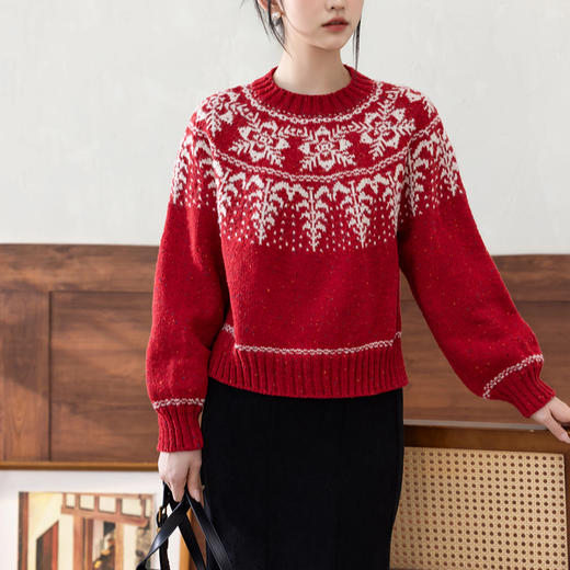 苏苏姐家鎏金岁月育克毛衣手工DIY棒针衣服上衣毛线团材料包 商品图1