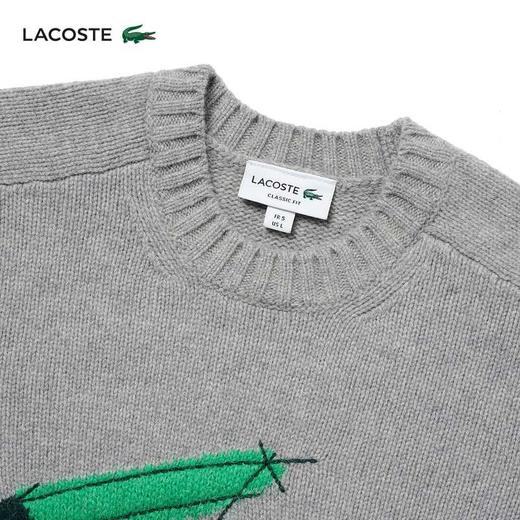 Lacoste【王一博同款】法国鳄鱼男装保暖圆领羊毛针织衫AH3145-10 商品图4