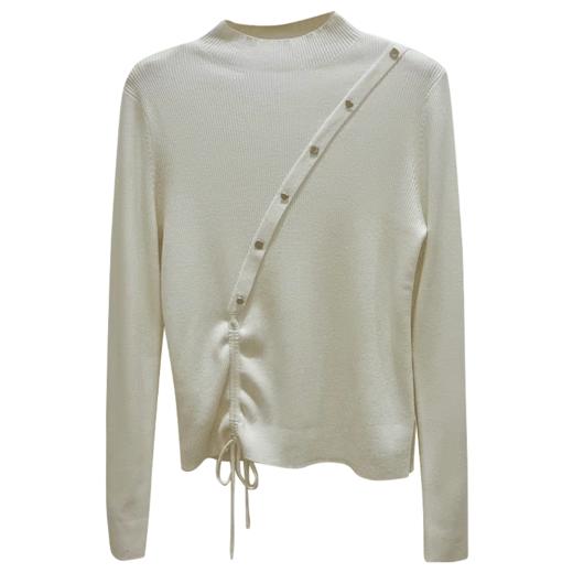 VIVIAN LIU TD2456322秋女装新款时尚圆领下摆抽绳毛衫 商品图4