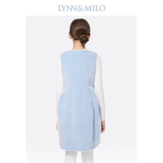 【春上新】【3折】8楼琳麦罗 LYNNMILO 蓝色仿貂绒郁金香形背心裙 吊牌价：998元  活动价：299元 商品图3