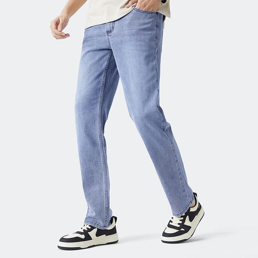 骆驼户外纯棉牛仔裤男款，春秋复古宽松直筒裤休闲工装裤 商品图7