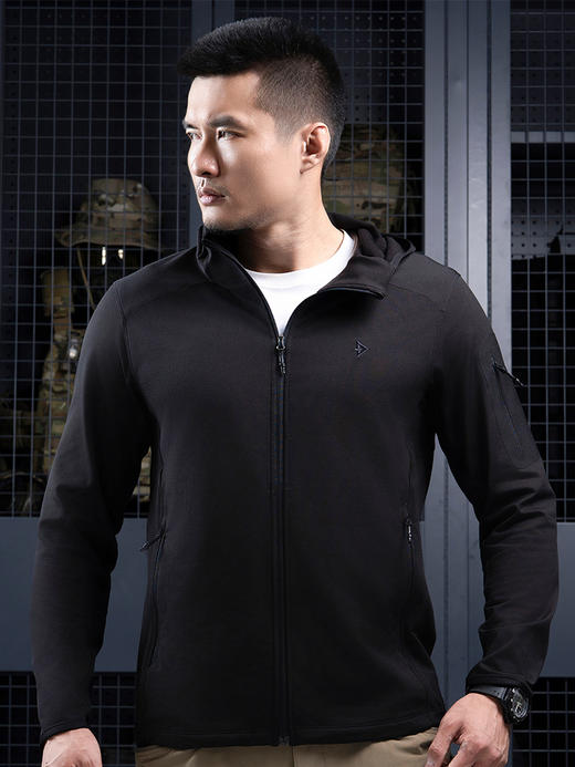 龙牙隐之云松轻量连帽开衫抓绒衣通勤休闲舒适抓绒 商品图4