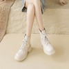 【预售5天】厚底马丁靴女款英伦风秋冬新款超厚羊毛系带白色短靴ZMXY&2337-A 商品缩略图2
