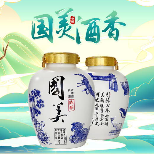 国美 浓香型白酒 52度5升国美陈酿 固态法白酒 五粮酿造 景德镇陶坛灌装 沉香突岀 礼品馈赠亲朋好友佳品 商品图0