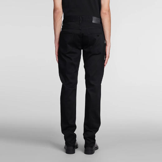 EMPORIO ARMANI 阿玛尼 男士徽标标签棉质休闲裤 黑色 8N1J06 1DHDZ 0005 商品图1