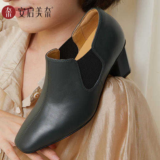 「活动价」ARCHCONTACT安启美奈深口粗跟舒适女鞋52760 商品图1