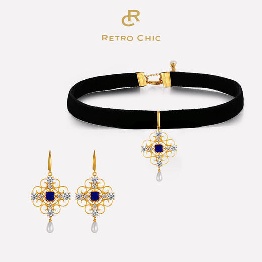 【赵雅芝&李若彤同款】Retro Chic 意大利复古时尚首饰兰梦复古蕾丝耳环 商品图1