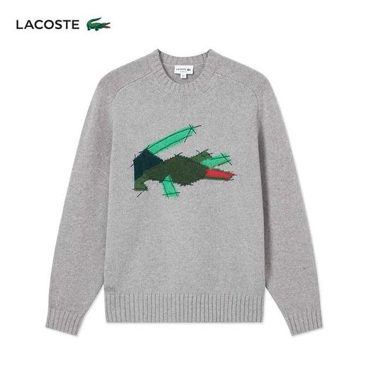 Lacoste【王一博同款】法国鳄鱼男装保暖圆领羊毛针织衫AH3145-10 商品图3