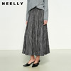 NEELLY纳俪商场同款春季新款百搭通勤简约百褶半身裙女气质长裙N25011E01030 商品缩略图0