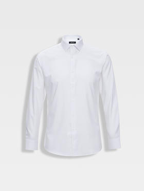 callisto白色聚酯纤维混纺长袖衬衫