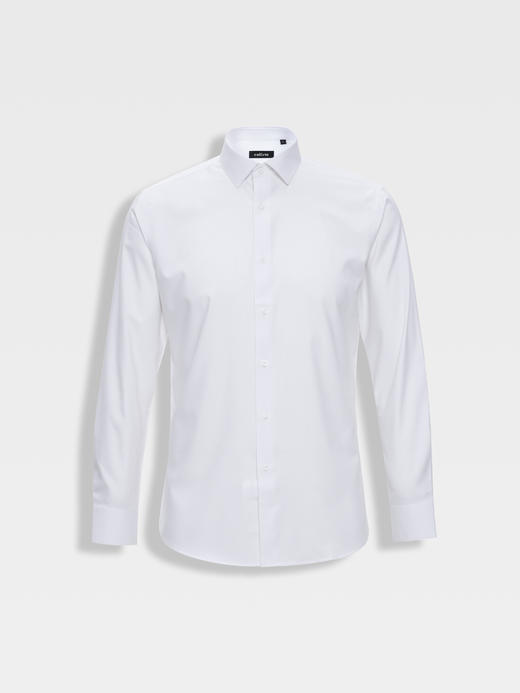 callisto白色聚酯纤维混纺长袖衬衫 商品图0