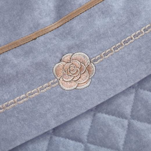 【轻奢高品质】全棉抗菌磨毛刺绣花漾床盖夹棉四件套 商品图4