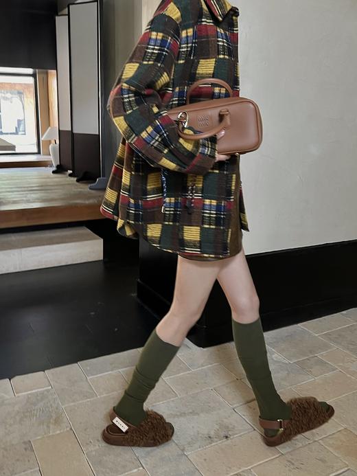 顺丰包邮洛诗琳40338高级定制毛呢提花料重工毛织彩格子廓形夹克（男女同款）523 商品图3