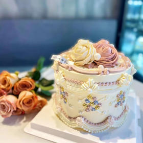 浪漫花园裱花蛋糕（6寸加高）