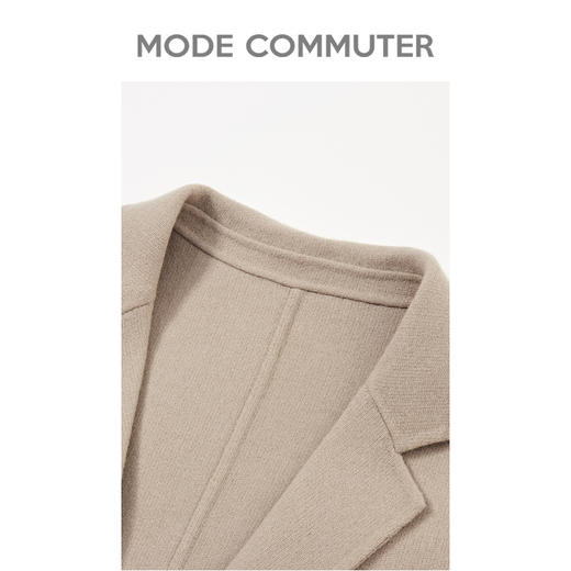 MC |MODE COMMUTER冬季纯羊毛经典西装领保暖短款男大衣MCD106069KB 商品图2