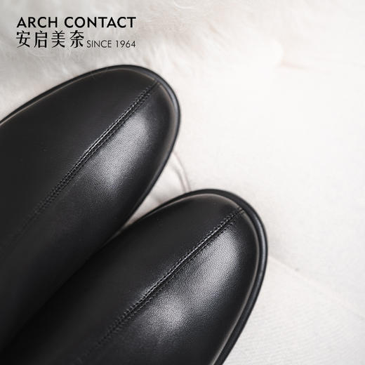 ARCHCONTACT安启美奈 时尚方头气质粗跟显瘦短靴【52896】 商品图6