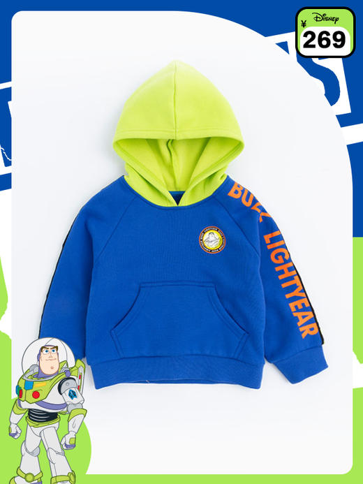 【线下同款】迪士尼玩具总动员男童卫衣秋冬连帽套头卫衣223DS0814 商品图7