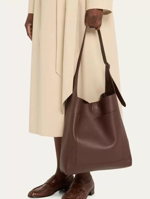 顺丰包邮洛诗琳40501妥妥的老钱风！ther*w同款HOBO包慵懒松弛真皮托特包0872 商品图1