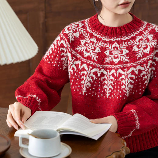 苏苏姐家鎏金岁月育克毛衣手工DIY棒针衣服上衣毛线团材料包 商品图3