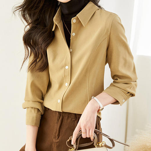 馥迦保暖加厚复古磨毛衬衫 商品图2