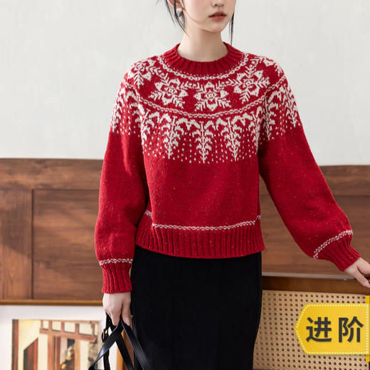 苏苏姐家鎏金岁月育克毛衣手工DIY棒针衣服上衣毛线团材料包 商品图0