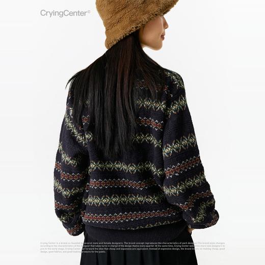 CryingCenter 费尔岛针织双领套头毛衣 哭喊中心 商品图1