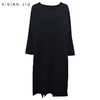 VIVIAN LIU R2357401秋女装新款时尚圆领宽松长袖针织连衣裙 商品缩略图0