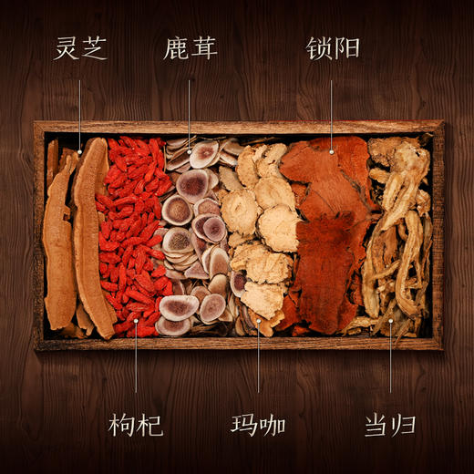 【七星高照礼盒】林下参|鹿茸|灵芝|玛咖|锁阳|枸杞|当归（泡酒礼盒） 商品图3