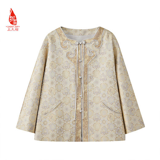 SAINTJOY/上久楷 女式宋锦外套 中式上衣 中国风 复古 如意葫芦龟背龙纹 CY1024207007 商品图0