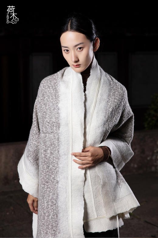 荷木HEMU丨高定旷野·手工毡工艺披肩 商品图0