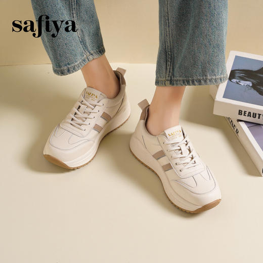 Safiya/索菲娅2025休闲小白·百搭学院运动厚底休闲小白阿甘鞋SFD1112214 商品图4