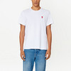 AMI 男士徽标刺绣棉质圆领短袖T恤 白色 BFUTS001 724 100 商品缩略图1