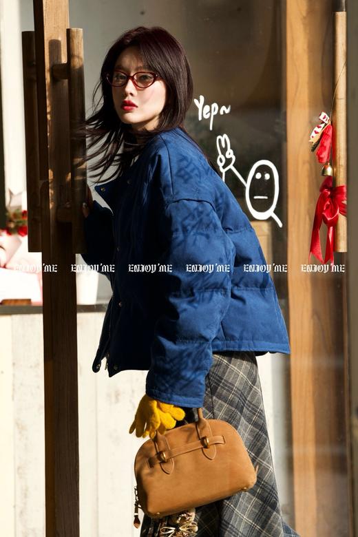 【门店同款】ENJOY冬季漂亮朋友格纹鱼尾长半裙 160793513 商品图5