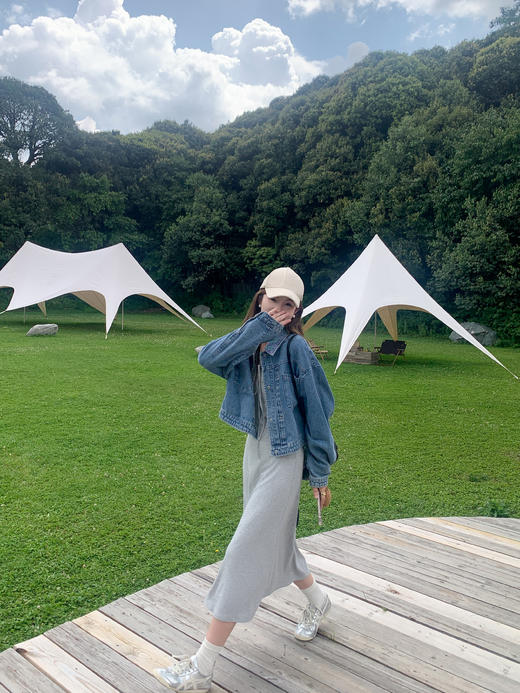 【169元任选2件】最后一波现货！韩系百搭2色荷叶边领系带连衣裙 商品图5