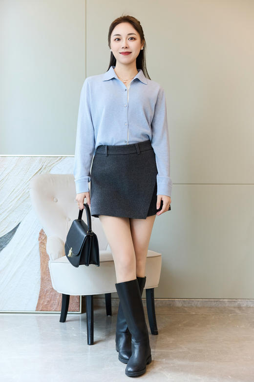 高知英伦不规则毛呢裙裤 商品图2