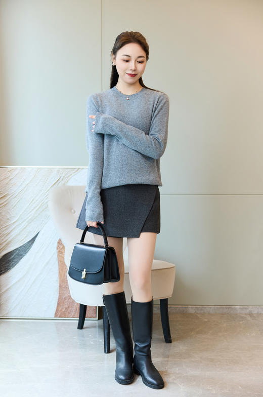 高知英伦不规则毛呢裙裤 商品图4