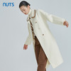 NUTS冬白色百搭设计感娃娃领减龄双面毛呢大衣长外套女241156412 商品缩略图3