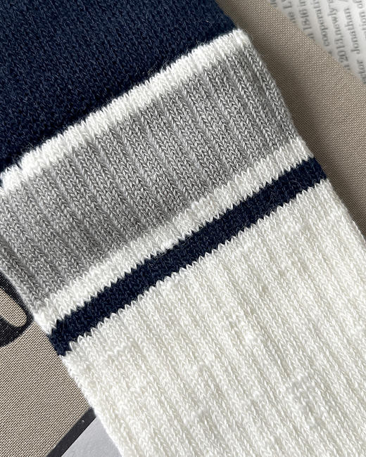 现货 THS 12.30-无 PS女士 条纹拼色中筒针织袜 3色  CU216 CU212 商品图7