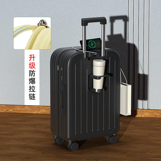 【轻盈便携！旅行出差必备】时尚旅人选择，轻便静音，多功能收纳；糖果色拉链随心搭，防爆拉链安心用。旅途中不再无聊，乘车充电便捷省；多向万向轮，轻松穿梭人潮间！ 商品图12