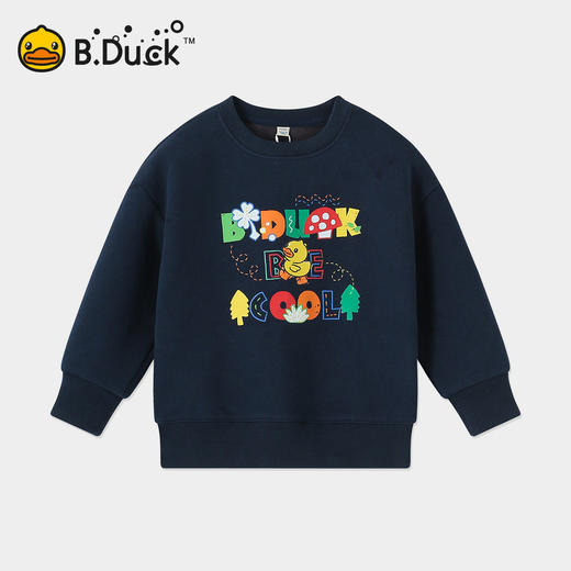 【加绒】bduck小黄鸭童装冬季男女童卫衣套头衫110-160 BF5508938 商品图1