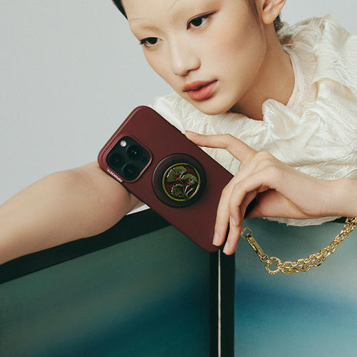 【黑夜浪漫】勃艮第红 POPCASE手机壳 MagSafe Popcase磁吸款 红色 纯色 iPhone 15/14/13 商品图1