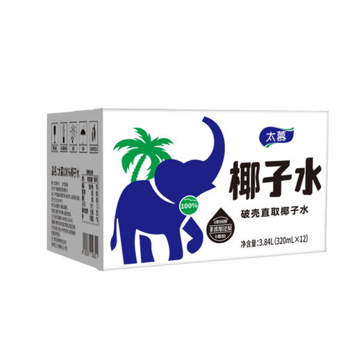太慕100%天然椰子水越南进口NFC果汁饮料320ml*12瓶--LZY 商品图1