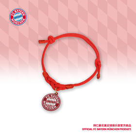 【官方正版】拜仁慕尼黑足球俱乐部｜红白拼接队徽款编织手绳饰品足球迷周边礼物