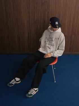 SUPERTOFU(SPTF)/JY-AW24-H020/唱机解构图案 连帽卫衣