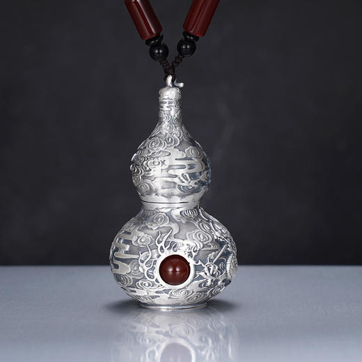 子佩集S999银【龙福献瑞】手把件【YSY003】纯银仿古葫芦2412 商品图1