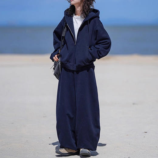 裁缝学苑AQ404日系复古秋冬开衫连帽卫衣纸样卫裤休闲套装打版裁剪 商品图3